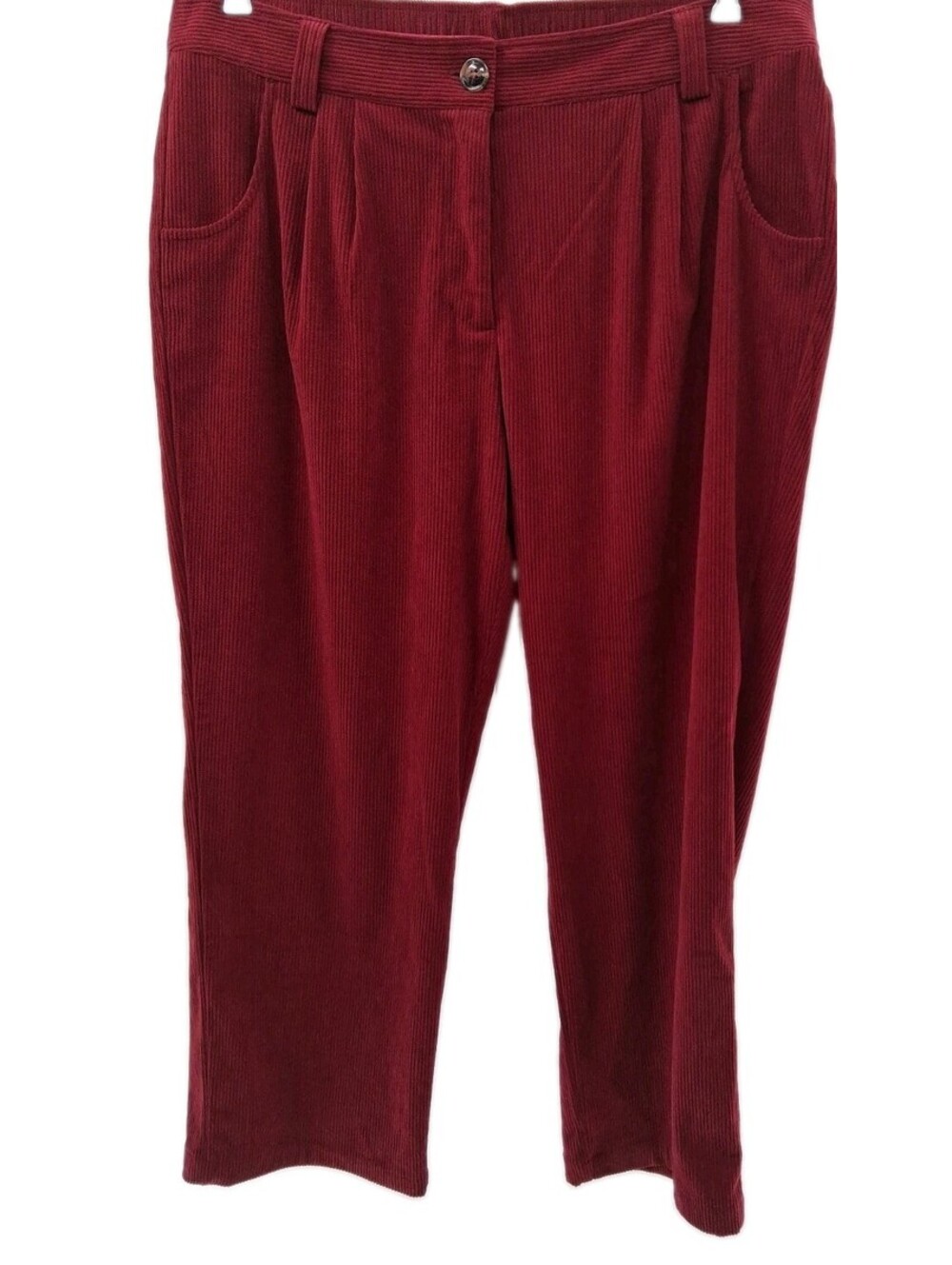 Halara Corduroy Pants Womens XL Tall Red Straight Business Casual Comfort 36x31